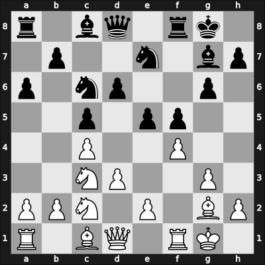 1961 Nykobing – Round 1 – Nielsen, Axel – 1/2-1/2 – Kolvig, Bent – G3