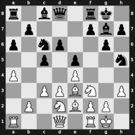1961 Oberhausen etc – Round 1 – Llado Lumbera, Jaime – 1/2-1/2 – Taimanov, Mark E – G30