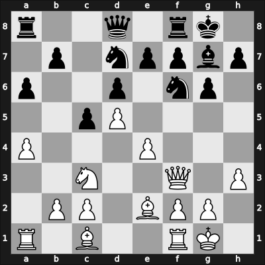 1961 Oberhausen etc – Round 9 – Taimanov, Mark E – 1-0 – Haag, Ervin – G220