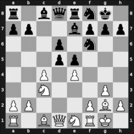 1961 URS-ch29 sf Novgorod – Round 14 – Rosenfeld, Isai K – 1-0 – Katalymov, Boris – G40