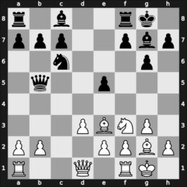 1961 Utrecht – Round 7 – Bouwmeester, Hans – 1/2-1/2 – Robatsch, Karl – G35