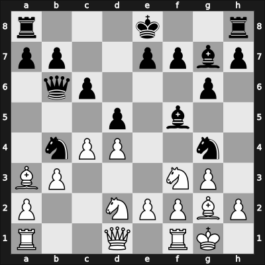 1962 Candidats Tournament – Round 1 – Petrosian, Tigran V – 1-0 – Tal, Mikhail – G1