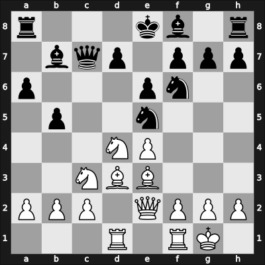 1962 Candidats Tournament – Round 6 – Geller, Efim P – 1/2-1/2 – Tal, Mikhail – G22