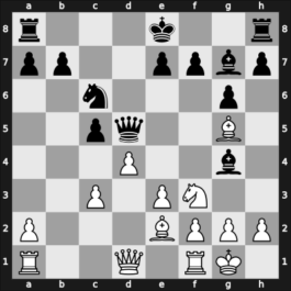 1962 Hoogovens – Round 6 – Bisguier, Arthur B – 0-1 – Aaron, Manuel – G30