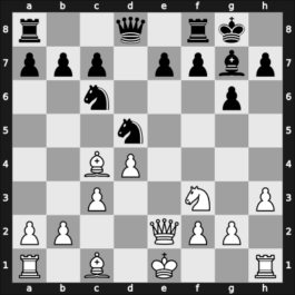 1962 Mar del Plata KIM – Round 1 – Cruz, Raul C. – 1/2-1/2 – Dominguez, Cristobal – G1
