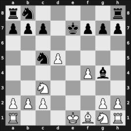 1962 Varna olm – Round 1 – Spassky, Boris V. – 1-0 – Limbos, Patrick – G57