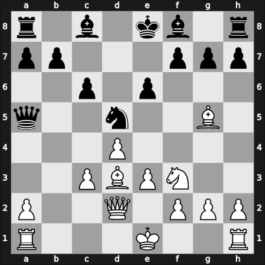 1963 Budapest HUN – Round 2.9 – Borisenko-Belova, Valentina – 1/2-1/2 – Ladanyike-Karakas, Eva – G13