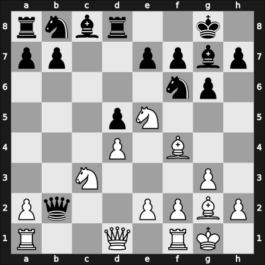 1963 Budapest ch-HUN – Round 1 – Navarovszky, Laszlo – 0-1 – Barczay, Laszlo – G18