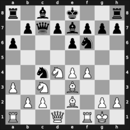 1963 DDR Ch 13th – Round 8 – Hennings, Artur – 1/2-1/2 – Maedler, Juergen, Dr. – G8