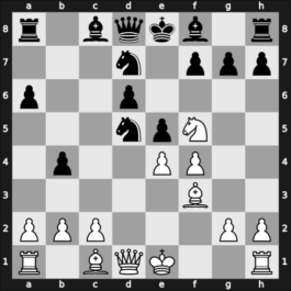 1963 Moscow RUS – Round 1 – Bykhovsky, Anatoly A – 1-0 – Lepeshkin, Vladimir – G5
