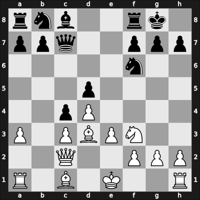 1963 New York ch-USA – Round 5 – Evans, Larry – 0-1 – Weinstein, Raymond – G24