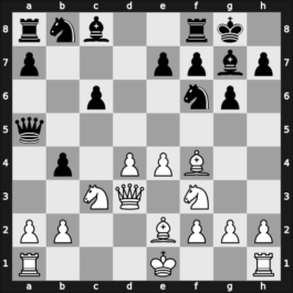 1963 New York ch-USA – Round 7 – Bisguier, Arthur B – 0-1 – Benko, Pal – G30