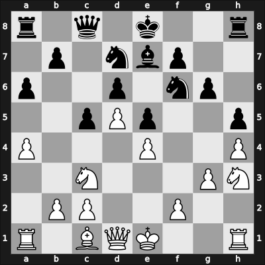 1963 Nt Helmbrechts GER – Round 10 – Hottes, Dieter – 1/2-1/2 – Pfleger, Helmut, Dr. – G39