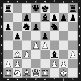 1963 Sarajevo – Round 11 – Bogdanovic, Radivoje – 1/2-1/2 – Trifunovic, Petar – G64