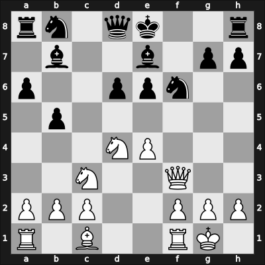 1963 Sochi – Round 4 – Kholmov, Ratmir D – 1/2-1/2 – Bobotsov, Milko G – G30