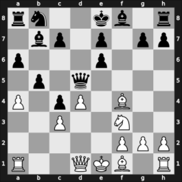1963 UKR Ch – Round 7 – Lazarev, Efim M. – 0-1 – Kogan, Boris M – G43