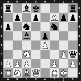 1963 URS – Round ? – Faibisovich, Vadim Z – 1/2-1/2 – Kapengut, Albert – G9