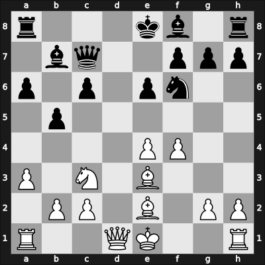 1963 YUG Ch 19th – Round 21 – Bradvarevic, Aleksandar – 1/2-1/2 – Matulovic, Milan – G75
