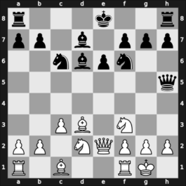 1964 Ch URS, Kiev UKR – Round 1 – Bannik, Anatolij – 1/2-1/2 – Suetin, Alexey S – G3