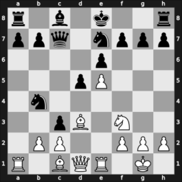 1964 Chicago simultaan – Round 1 – Fischer, Robert J – 1/2-1/2 – Fulk, W. – G16