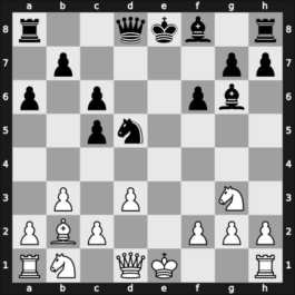 1964 DEN Ch Holstebro – Round 1 – Pedersen, Eigil – 1/2-1/2 – Hamann, Svend – G1