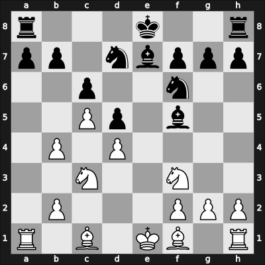 1964 ESP Ch 29th – Round 9 – Medina-Garcia, Antonio – 1/2-1/2 – Pomar Salamanca, Arturo – G35