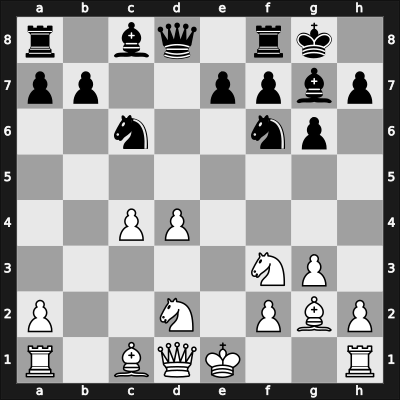 1964 GBR Ch 51st – Round 9.2 – Cafferty, Bernard – 1/2-1/2 – Golombek, Harry – G17