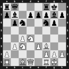 1964 Hoogovens – Round 9 – Dunkelblum, Arthur – 1/2-1/2 – Van den Berg, Cees – G59