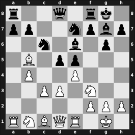 1964 Kiev ch-URS – Round 1 – Lutikov, Anatoly S – 1/2-1/2 – Petrosian, Tigran V – G78