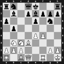 1964 Moscow RUS – Round 1 – Estrin, Yakov – 0-1 – Taimanov, Mark E – G7