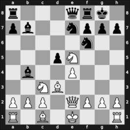 1964 Moscow RUS – Round 14 – Mnatsakanian, Eduard A – 1/2-1/2 – Liberzon, Vladimir M – G35