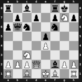 1964 Pecs – Round 7 – Barczay, Laszlo – 1/2-1/2 – Kholmov, Ratmir D – G41