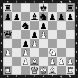 1964 UKR Ch – Round 4 – Shianovsky, Vladislav I – 1/2-1/2 – Sakharov, Yuri N – G24