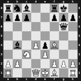 1965 Budapest2 – Round 1 – Taimanov, Mark E – 1-0 – Dely, Peter – G10