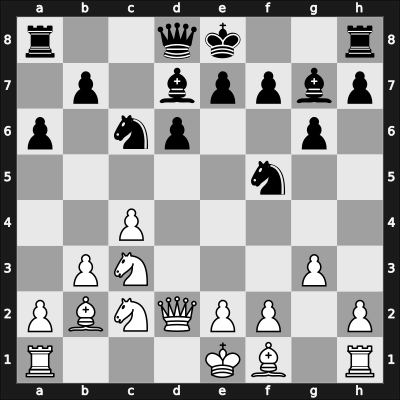 1965 Buenos Aires – Round 11 – Schweber, Samuel – 0-1 – Najdorf, Miguel – G62