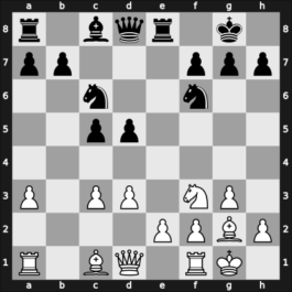 1965 Copenhagen – Round 1 – Blom, Kaj – 1/2-1/2 – Kolvig, Bent – G5