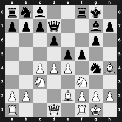 1965 Hamburg etc – Round 4 – Gligorić, Svetozar – 1/2-1/2 – Ciocaltea, Victor – G47