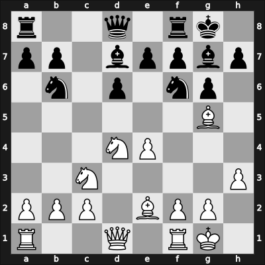 1965 Mar del Plata – Round 7 – Sanguinetti, Ricardo – 1/2-1/2 – Benko, Pal – G60