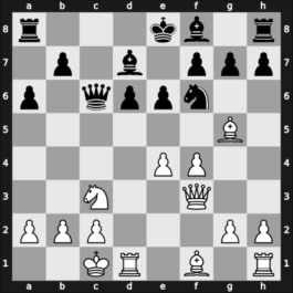 1965 Titograd – Round 1 – Bradvarevic, Aleksandar – 1/2-1/2 – Knezevic, Milorad – G6
