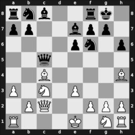 1965 Titograd – Round 6 – Ivkov, Borislav – 1/2-1/2 – Bradvarevic, Aleksandar – G41
