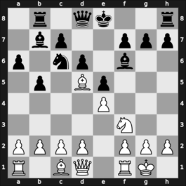1966 Aarhus – Round 1 – Koelbaek, Jens – 1/2-1/2 – Brinck-Claussen, Bjorn – G17