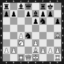 1966 Asztalos Memorial 9th – Round 6 – Navarovszky, Laszlo – 1/2-1/2 – Flesch, Janos – G29