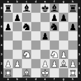1966 Budapest HUN – Round 6 – Dely, Peter – 1/2-1/2 – Forintos, Gyozo V – G15