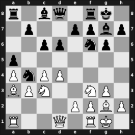 1966 Hastings6667 – Round 3 – Keene, Raymond D – 1-0 – Botvinnik, Mikhail – G15