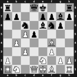 1966 IBM – Round 7 – Barendregt, Johan – 1-0 – Botvinnik, Mikhail – G20