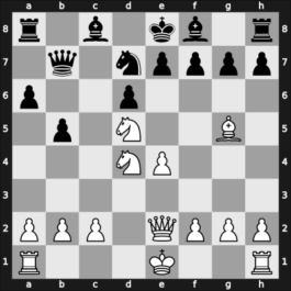 1966 Kislovodsk – Round 3 – Tal, Mikhail – 1-0 – Taimanov, Mark E – G17
