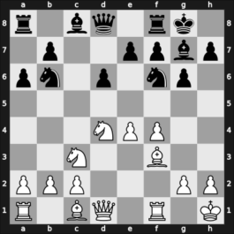 1966 Kislovodsk – Round 7 – Nikitin, Aleksander S – 1/2-1/2 – Taimanov, Mark E – G38