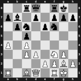 1966 Kislovodsk – Round 8 – Kholmov, Ratmir D – 1/2-1/2 – Nikitin, Aleksander S – G47