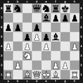 1966 Kislovodsk – Round 11 – Simagin, Vladimir – 1-0 – Taimanov, Mark E – G58