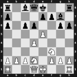 1966 Mar del Plata – Round 8 – Guimard, Carlos E – 1/2-1/2 – Pilnik, Herman – G41
